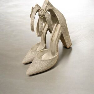 Dream Pairs Silver Sparkle Heels